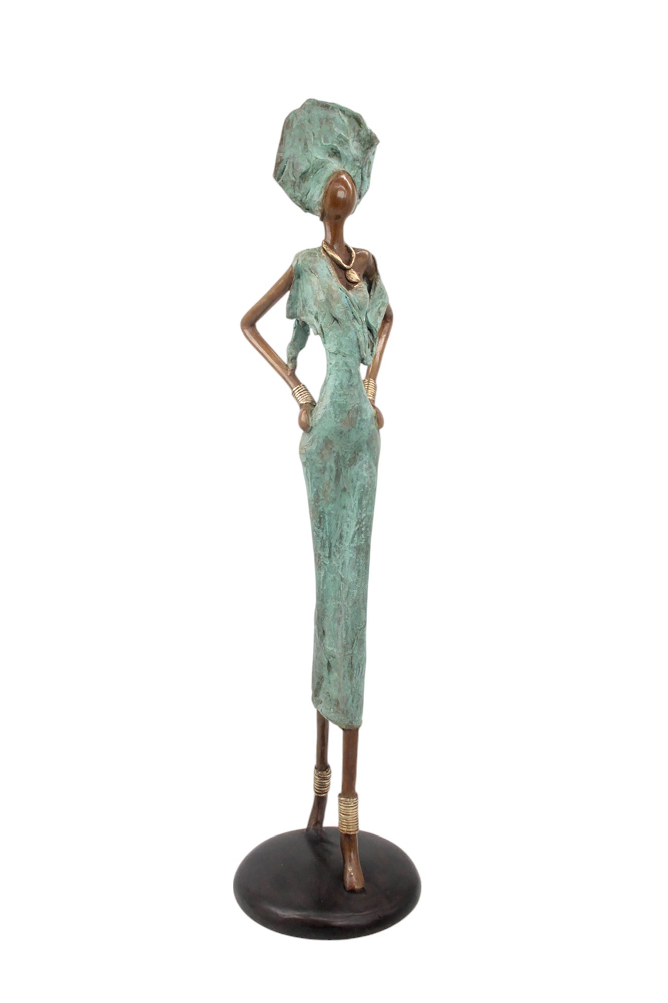 Bronze Issouf 70 cm vert n°1 Bronzes d'Afrique