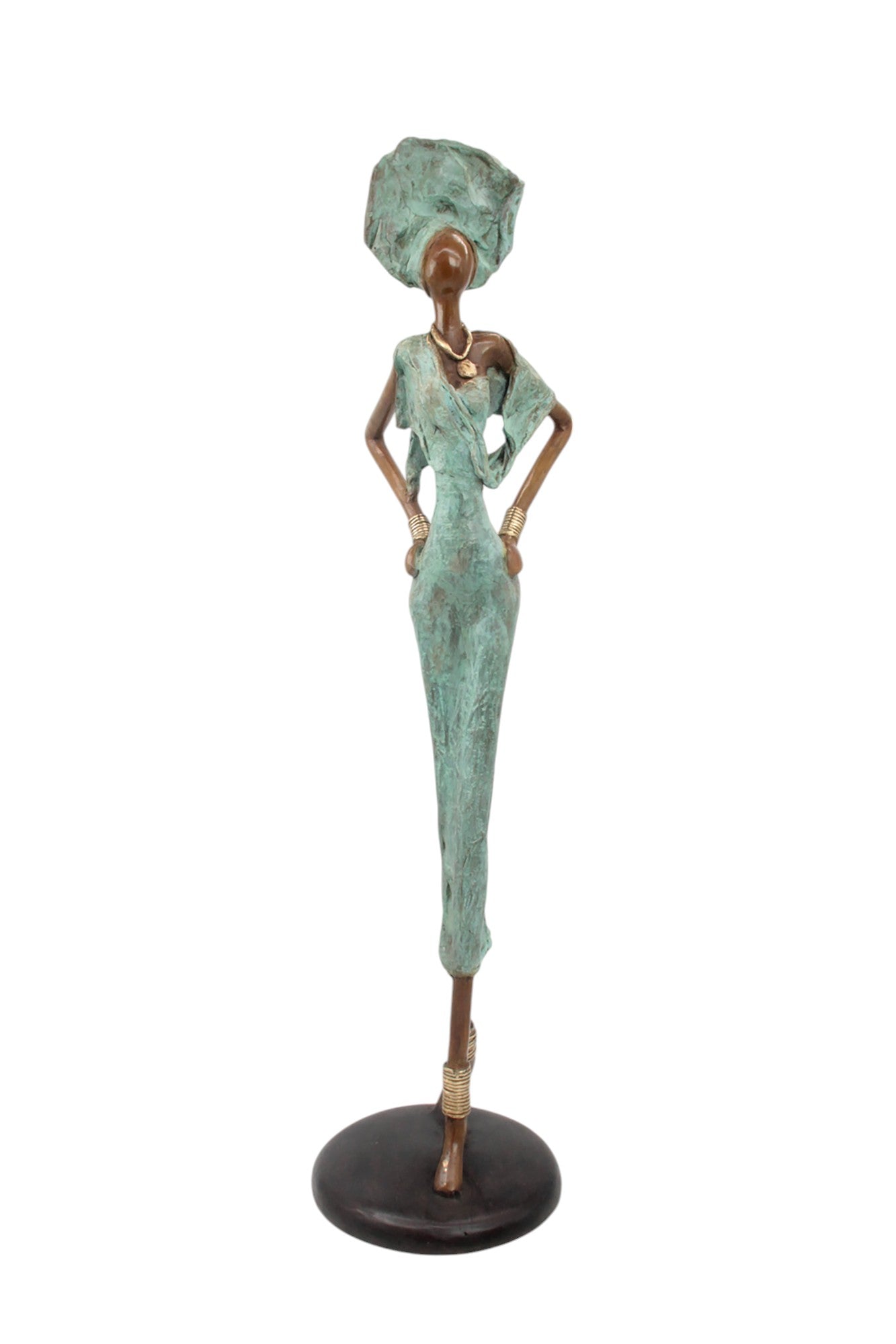 Bronze Issouf 70 cm vert n°1 Bronzes d'Afrique
