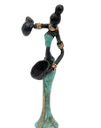 Bronze Mohamadi Dermé 20 cm turquoise n°4 Bronzes d'Afrique