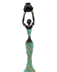 Bronze Mohamadi Dermé 20 cm turquoise n°6 Bronzes d'Afrique