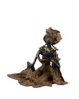 Bronze Issouf exceptionnel assis 55 cm marron n°3 Bronzes d'Afrique