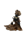 Bronze Issouf exceptionnel assis 55 cm marron n°3 Bronzes d'Afrique