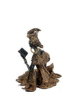 Bronze Issouf exceptionnel assis 55 cm marron n°3 Bronzes d'Afrique