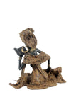 Bronze Issouf exceptionnel assis 55 cm marron n°3 Bronzes d'Afrique
