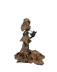 Bronze Issouf exceptionnel assis 55 cm marron n°3 Bronzes d'Afrique