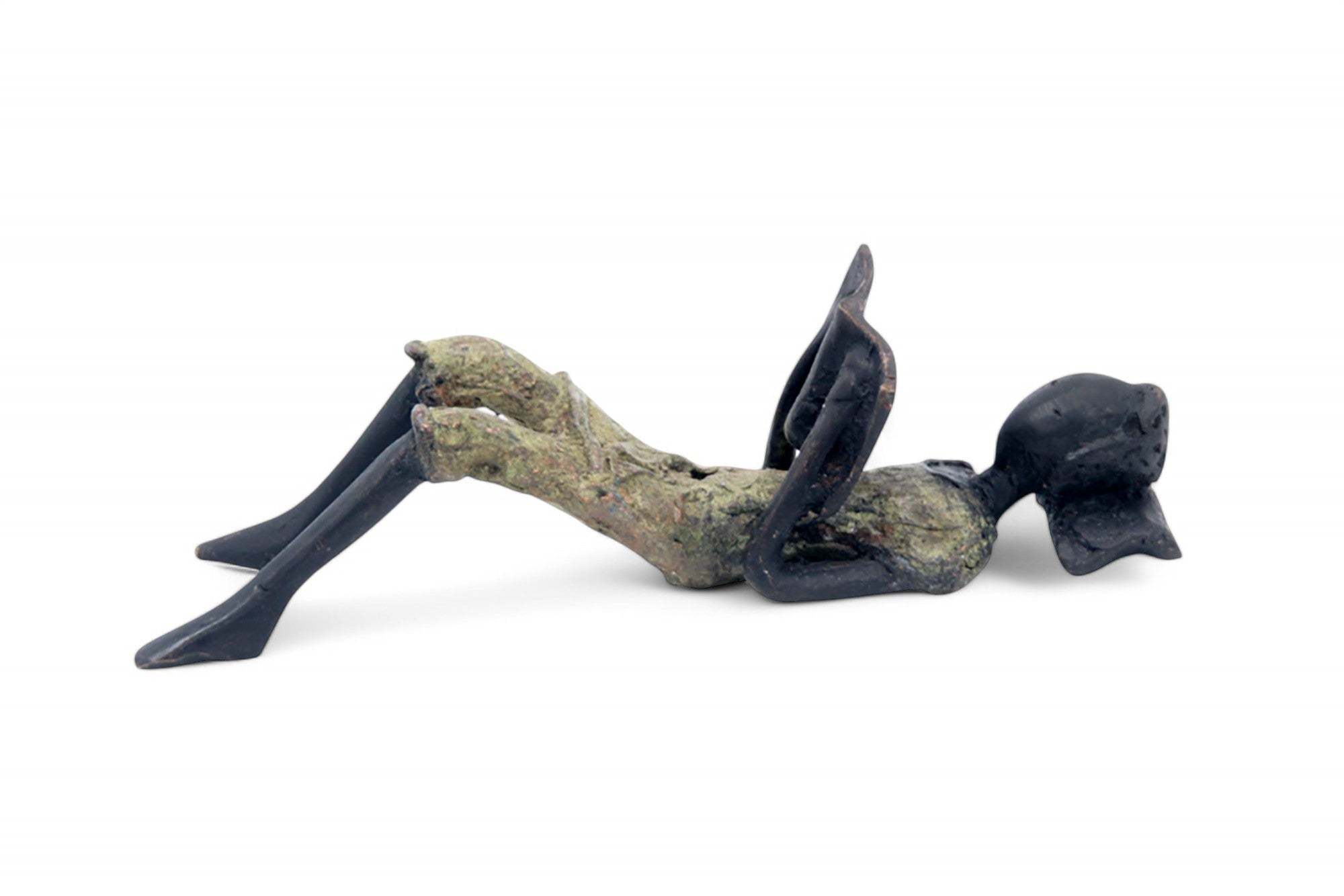 Bronze allongé 20 cm vert n°10 Bronzes d'Afrique