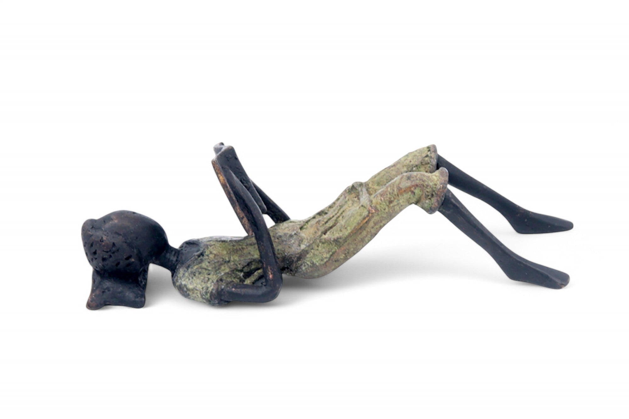 Bronze allongé 20 cm vert n°10 Bronzes d'Afrique