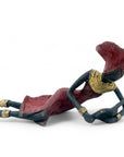 Bronze allongé 20 cm rouge n°8 Bronzes d'Afrique