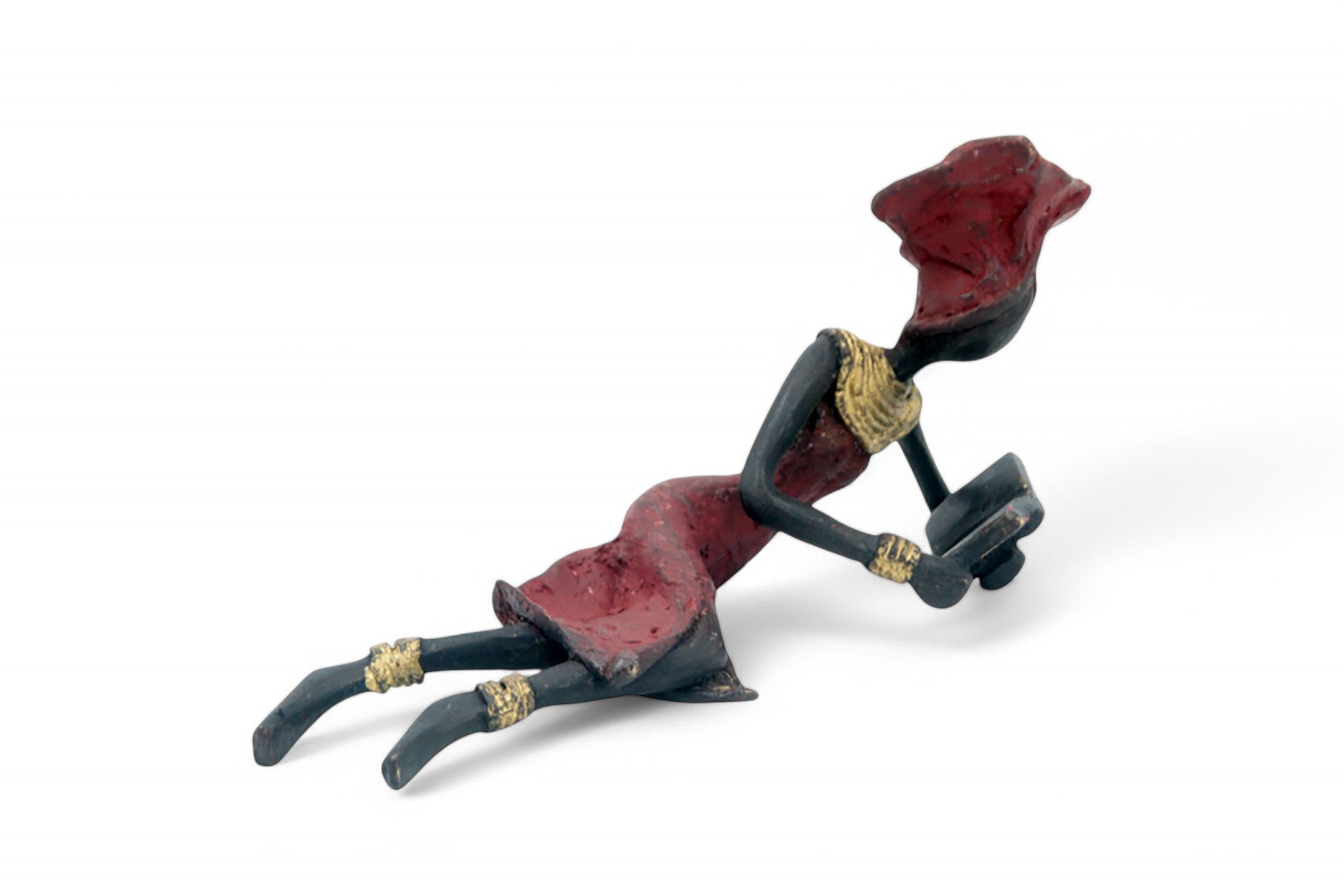 Bronze allongé 20 cm rouge n°8 Bronzes d'Afrique