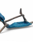 Bronze allongé 20 cm bleu n°3 Bronzes d'Afrique