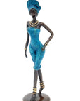 Bronze 30 cm bleu n°2 Bronzes d'Afrique