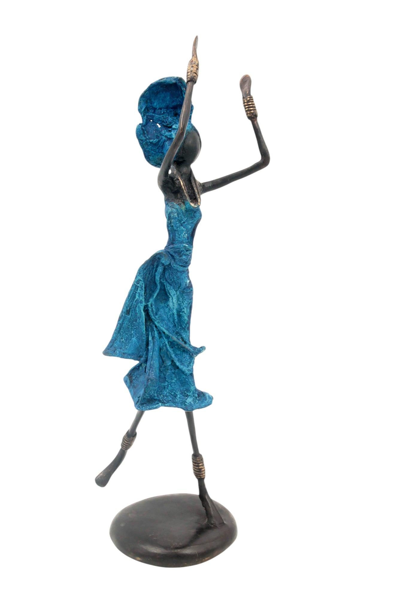Bronze 35 cm bleu n°10 Bronzes d'Afrique
