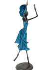 Bronze 35 cm bleu n°10 Bronzes d'Afrique