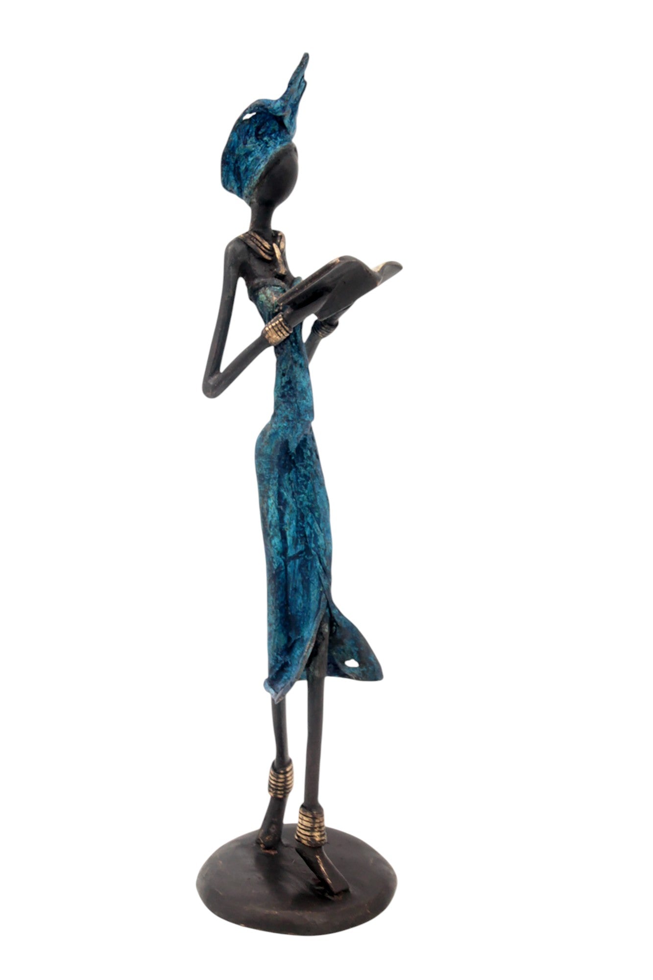 Bronze 35 cm bleu n°12 Bronzes d'Afrique