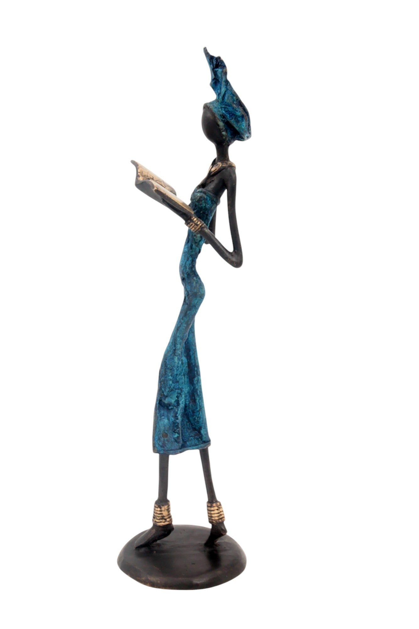 Bronze 35 cm bleu n°12 Bronzes d'Afrique