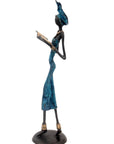 Bronze 35 cm bleu n°12 Bronzes d'Afrique