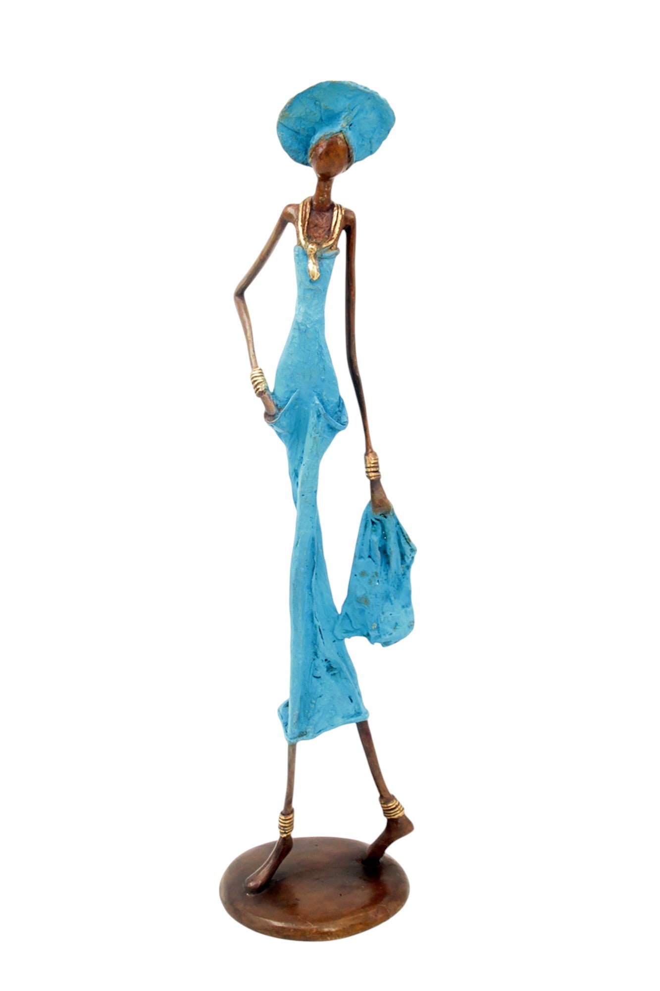 Bronze 55 cm bleu n°1 Bronzes d'Afrique