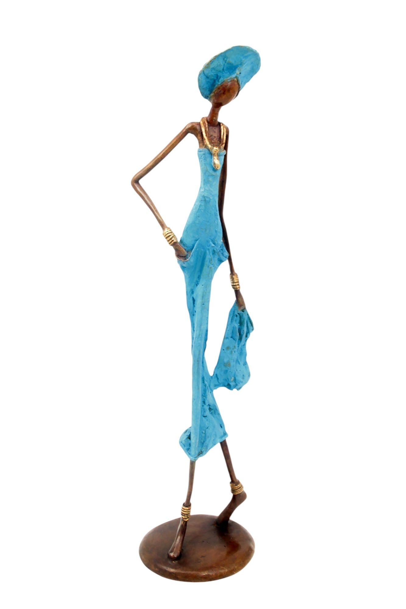 Bronze 55 cm bleu n°1 Bronzes d'Afrique