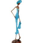 Bronze 55 cm bleu n°1 Bronzes d'Afrique