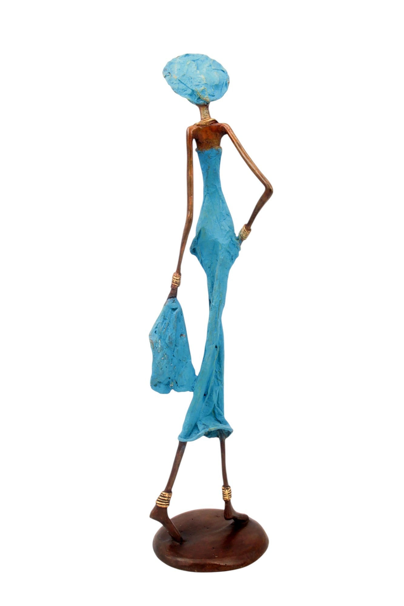 Bronze 55 cm bleu n°1 Bronzes d'Afrique