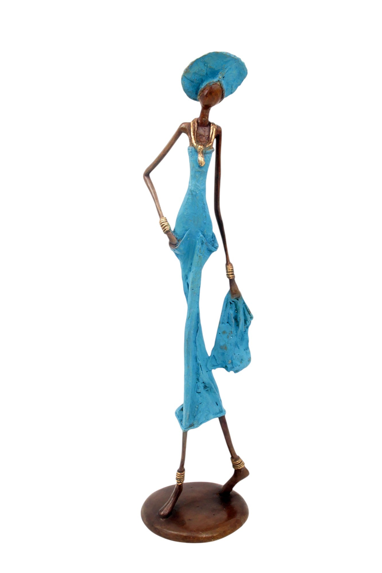 Bronze 55 cm bleu n°1 Bronzes d'Afrique