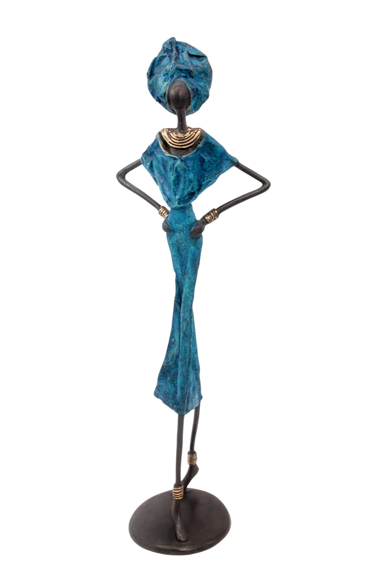 Bronze 55 cm bleu n°2 Bronzes d'Afrique