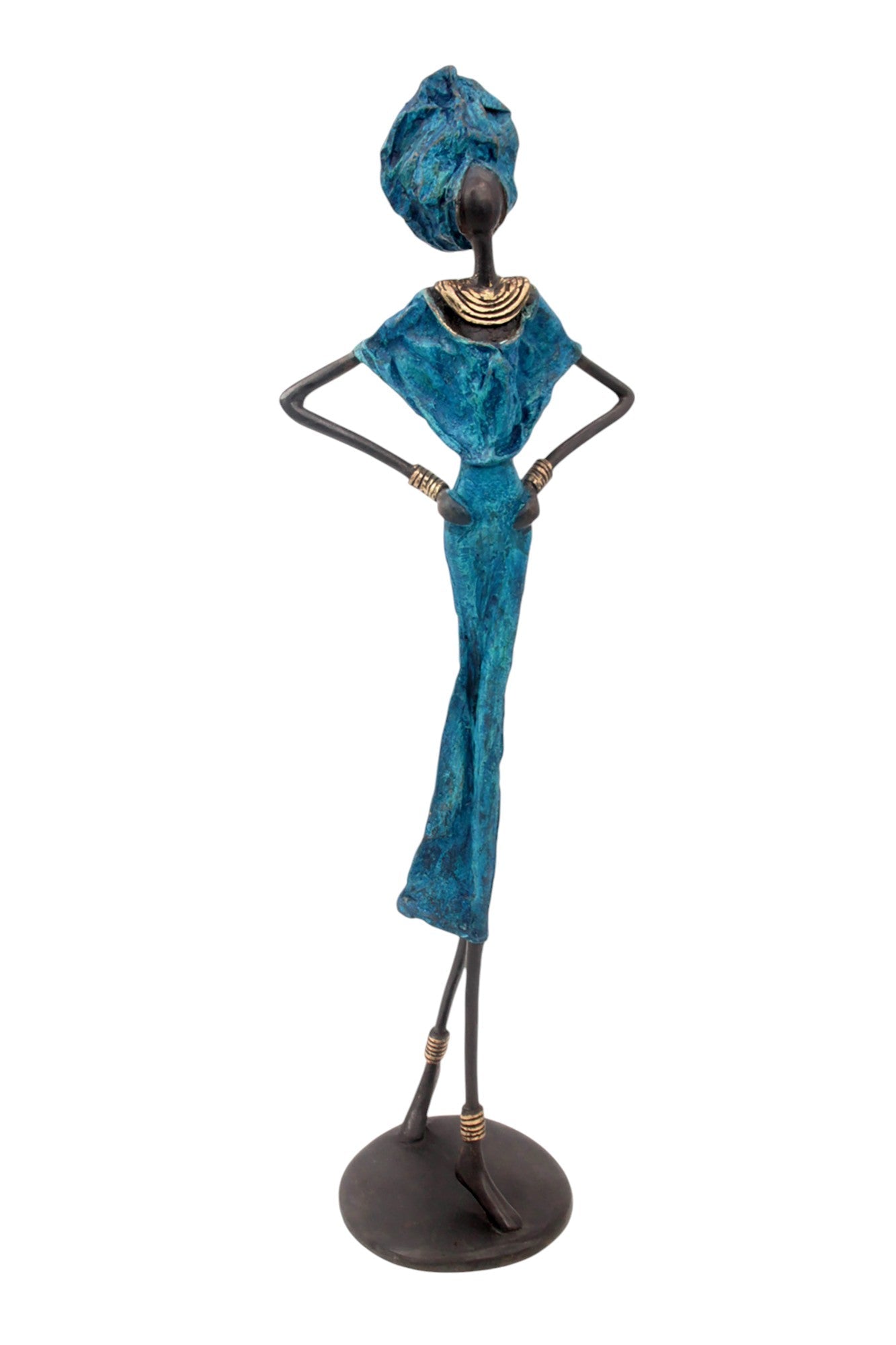 Bronze 55 cm bleu n°2 Bronzes d'Afrique