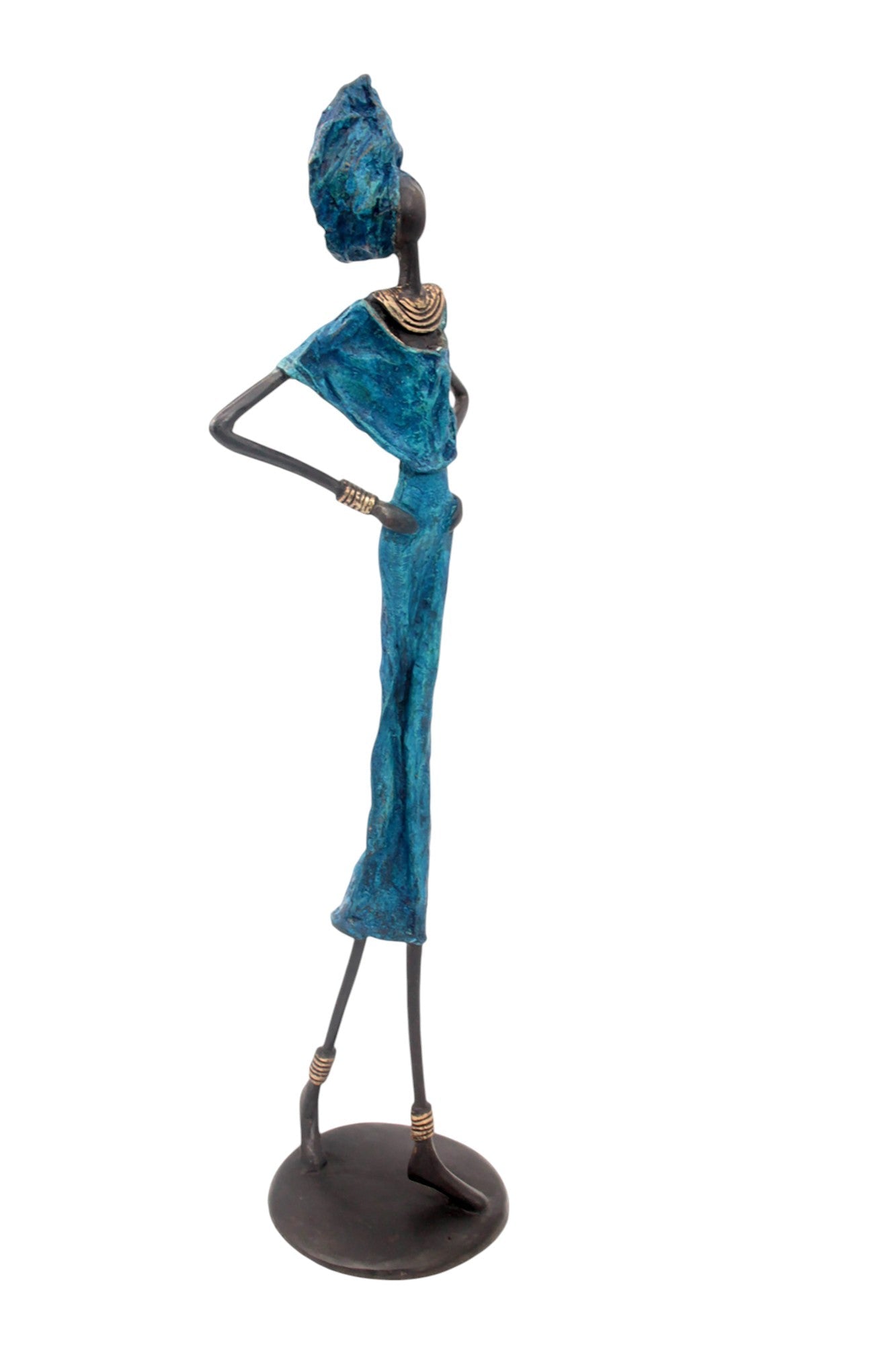 Bronze 55 cm bleu n°2 Bronzes d'Afrique