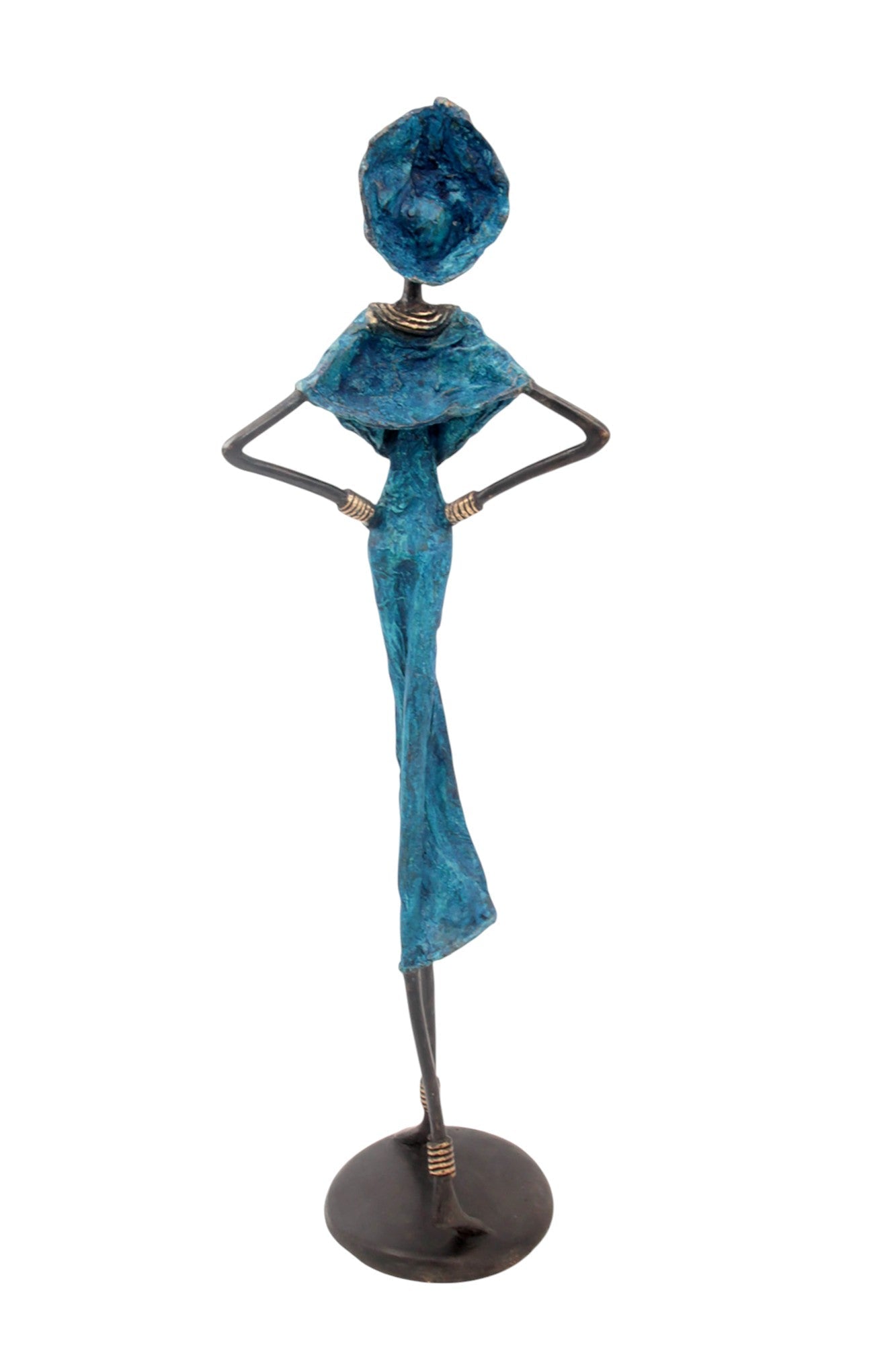 Bronze 55 cm bleu n°2 Bronzes d'Afrique