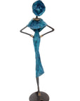 Bronze 55 cm bleu n°2 Bronzes d'Afrique