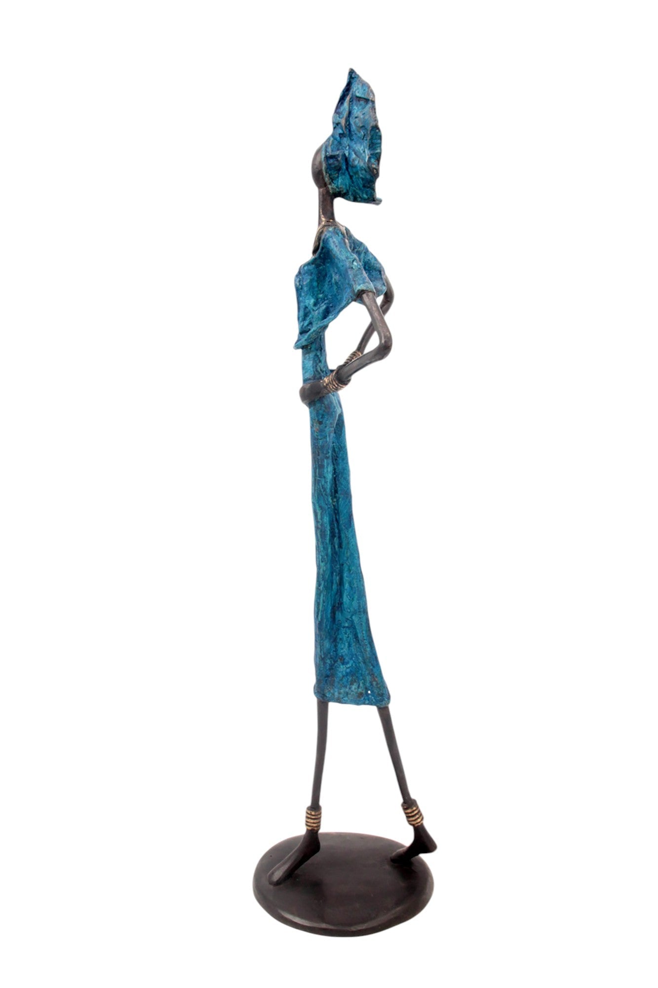 Bronze 55 cm bleu n°2 Bronzes d'Afrique