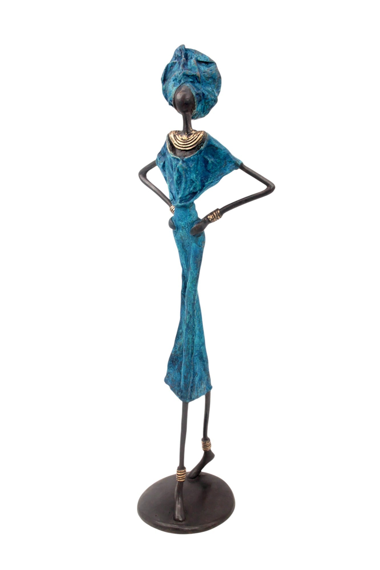Bronze 55 cm bleu n°2 Bronzes d'Afrique