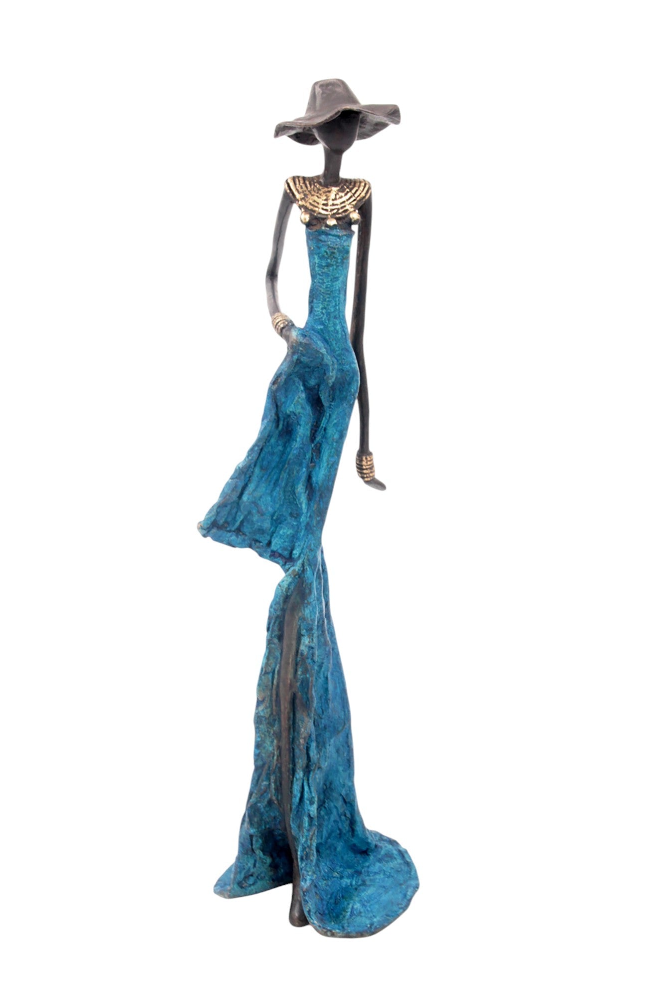 Bronze 55 cm bleu n°9 Bronzes d'Afrique