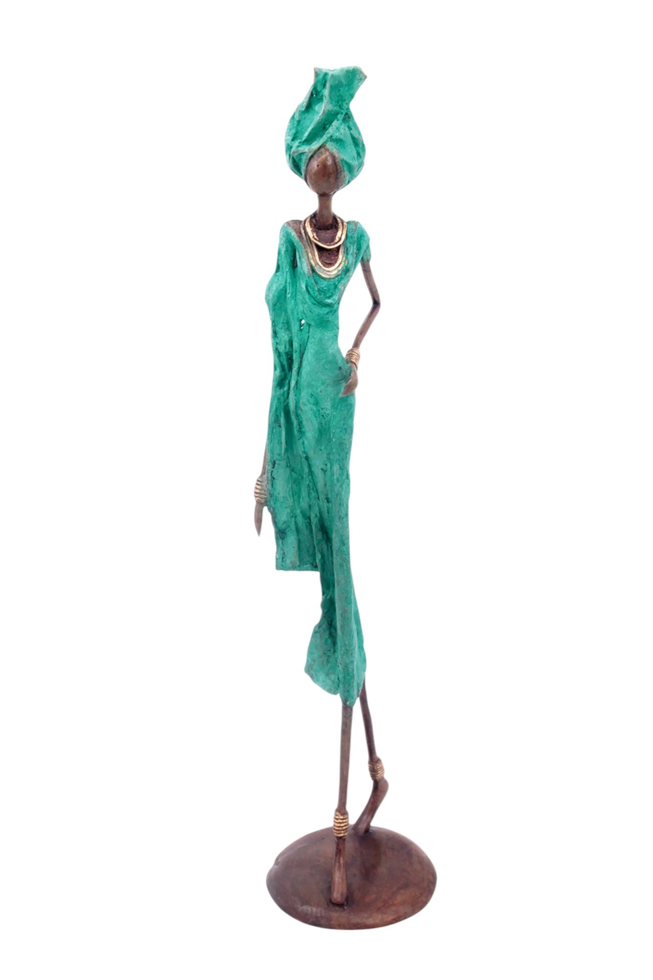 Bronze 55 cm vert n°8 Bronzes d'Afrique