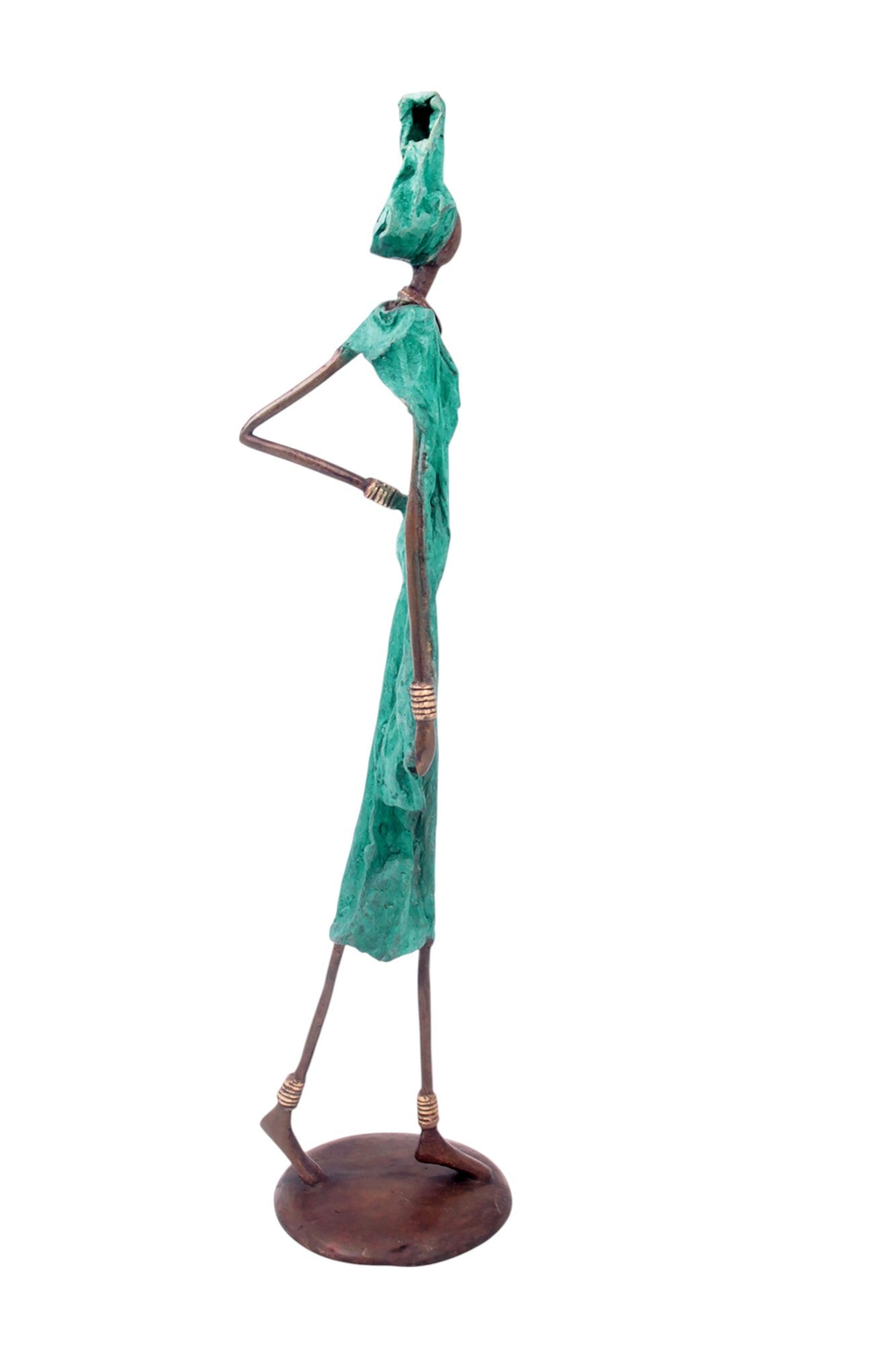 Bronze 55 cm vert n°8 Bronzes d'Afrique