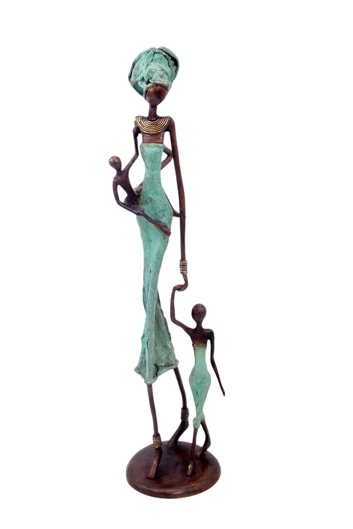 Bronze 55 cm turquoise n°5 Bronzes d'Afrique