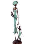 Bronze 55 cm turquoise n°5 Bronzes d'Afrique