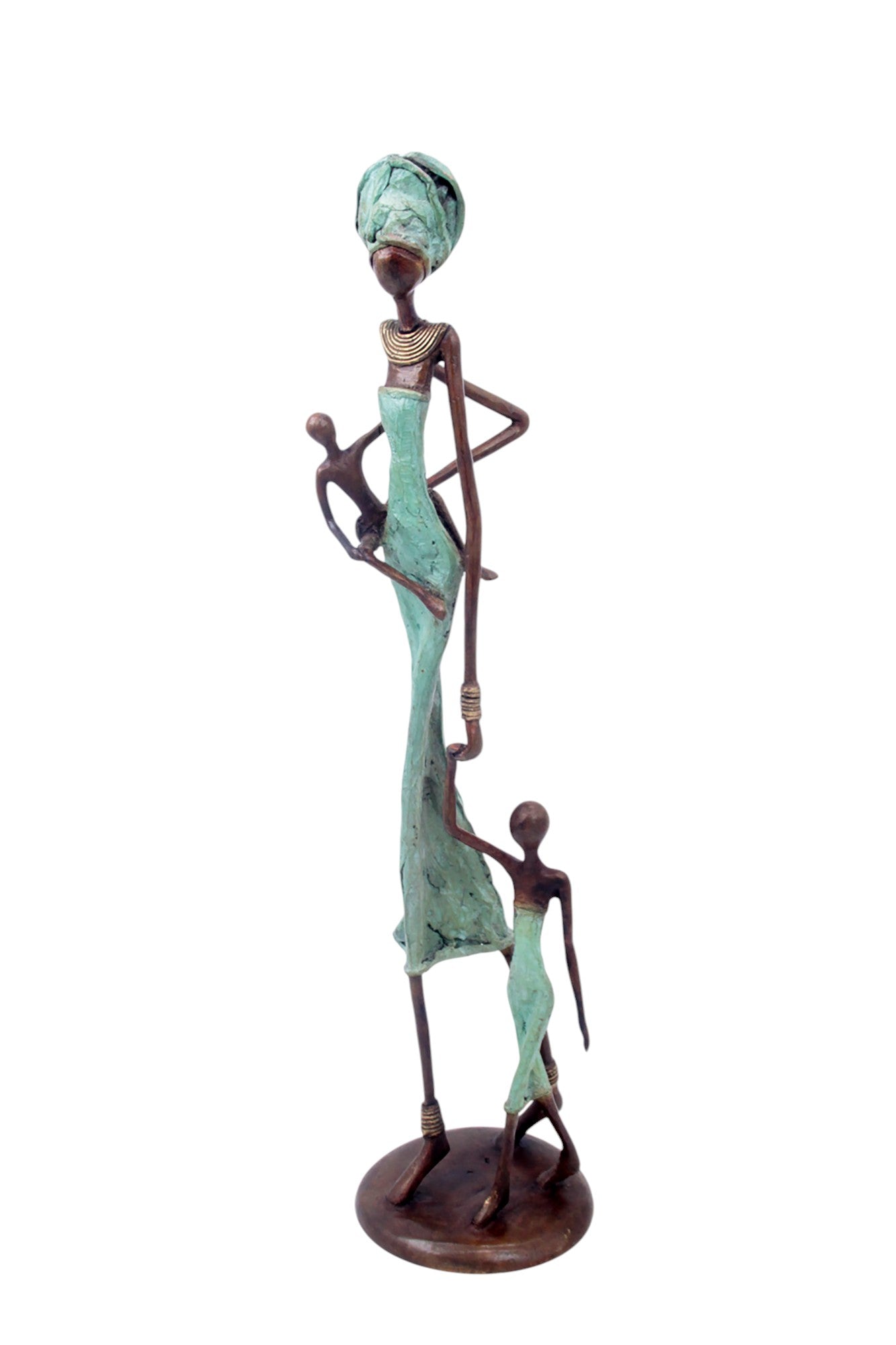 Bronze 55 cm turquoise n°5 Bronzes d'Afrique