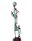 Bronze 55 cm turquoise n°5 Bronzes d'Afrique