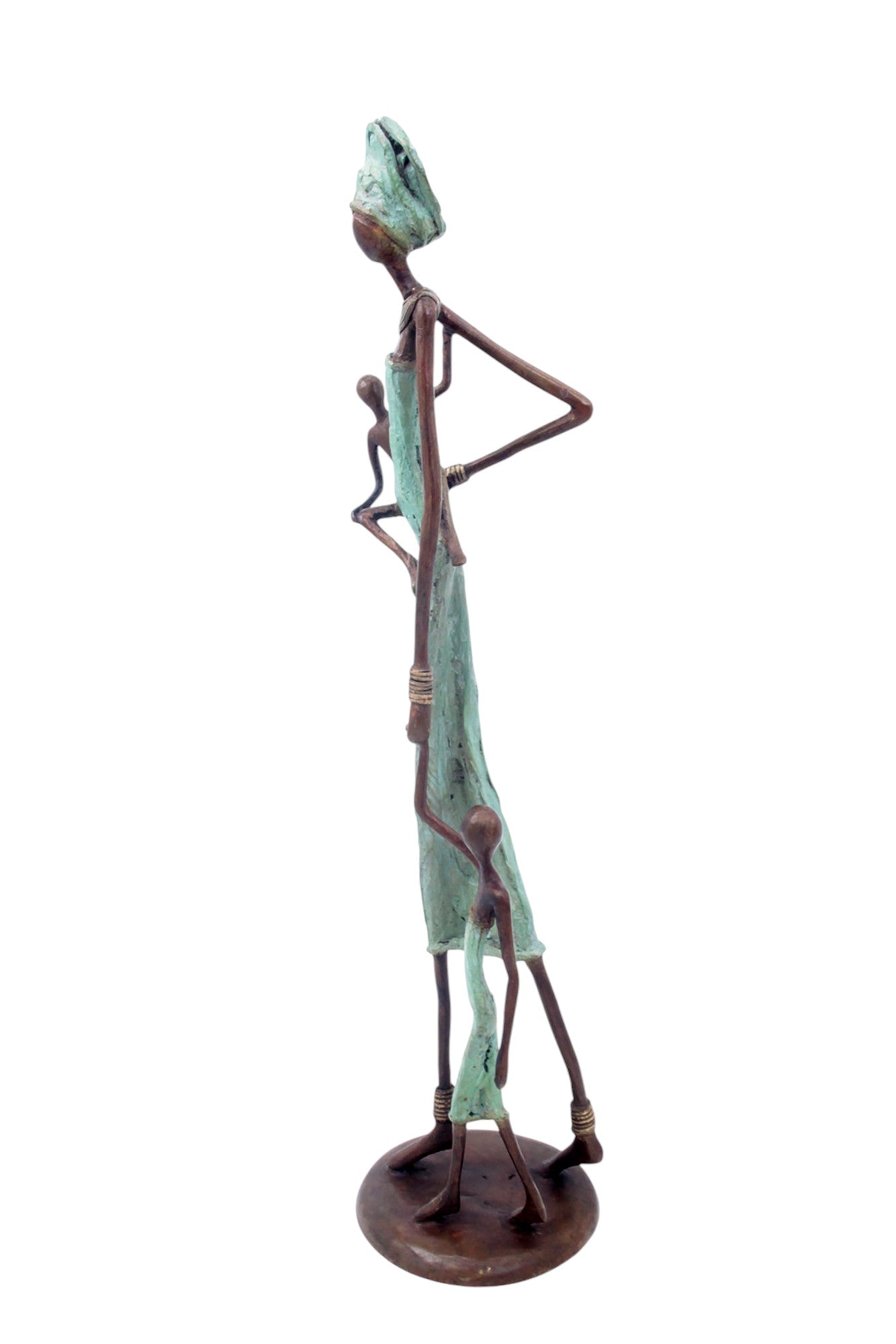 Bronze 55 cm turquoise n°5 Bronzes d'Afrique