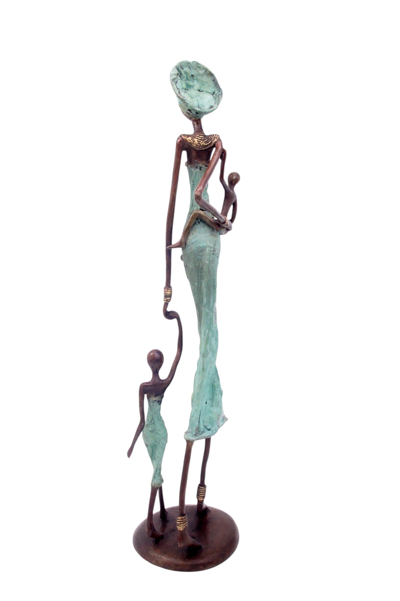 Bronze 55 cm turquoise n°5 Bronzes d'Afrique