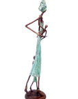 Bronze 55 cm turquoise n°5 Bronzes d'Afrique