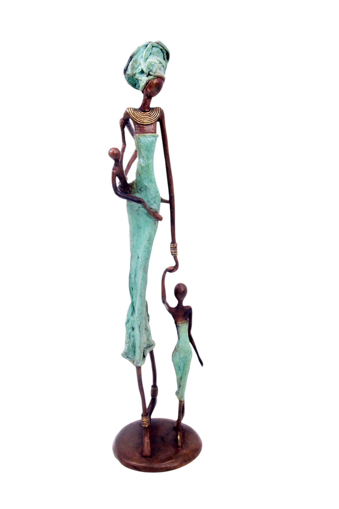 Bronze 55 cm turquoise n°5 Bronzes d'Afrique