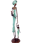 Bronze 55 cm turquoise n°5 Bronzes d'Afrique