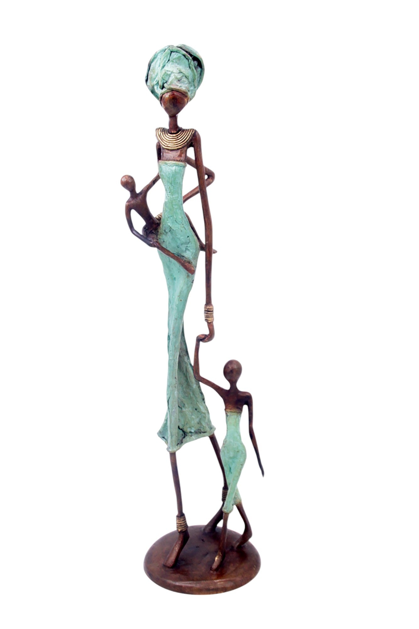Bronze 55 cm turquoise n°5 Bronzes d'Afrique