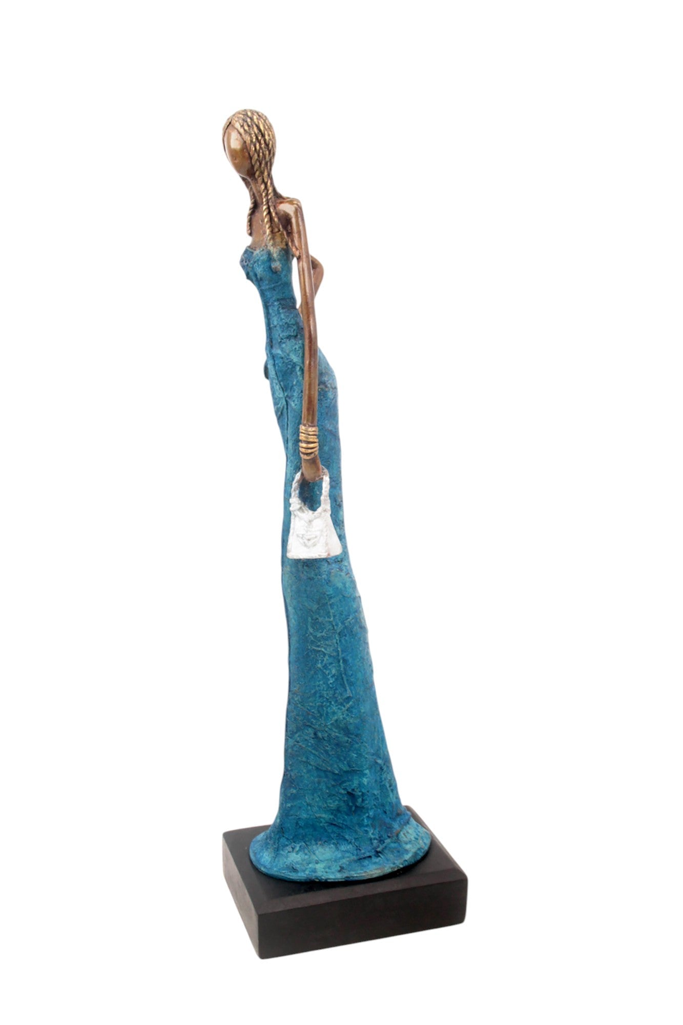 Bronze Issouf sans socle 55 cm bleu n°3 Bronzes d'Afrique