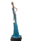 Bronze Issouf sans socle 55 cm bleu n°3 Bronzes d'Afrique