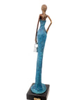 Bronze Issouf sans socle 55 cm bleu n°3 Bronzes d'Afrique