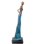 Bronze Issouf sans socle 55 cm bleu n°3 Bronzes d'Afrique