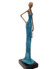 Bronze Issouf sans socle 55 cm bleu n°3 Bronzes d'Afrique
